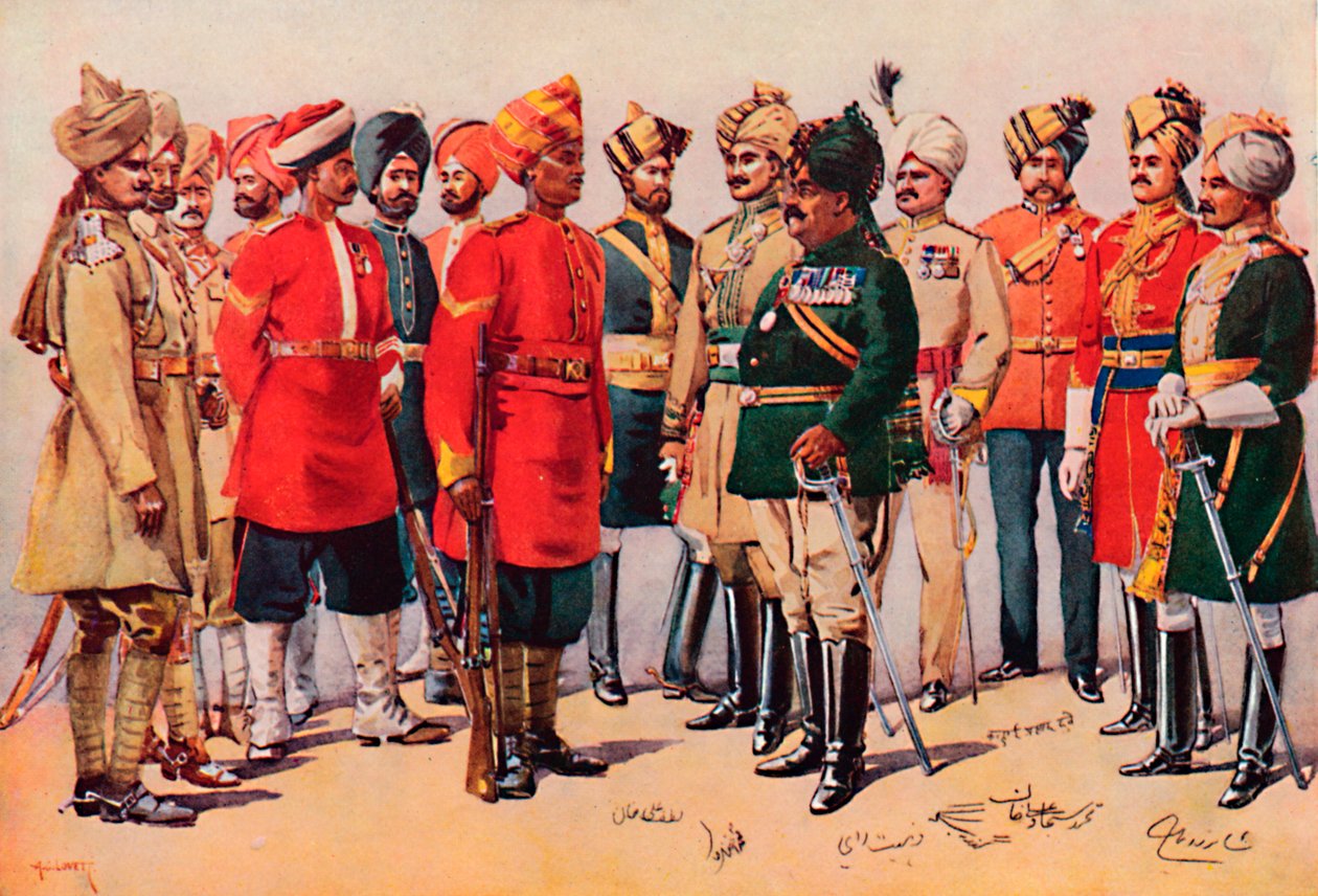 भारतीय सैनिकों का एक समूह, 1913 द्वारा एसी लवेट