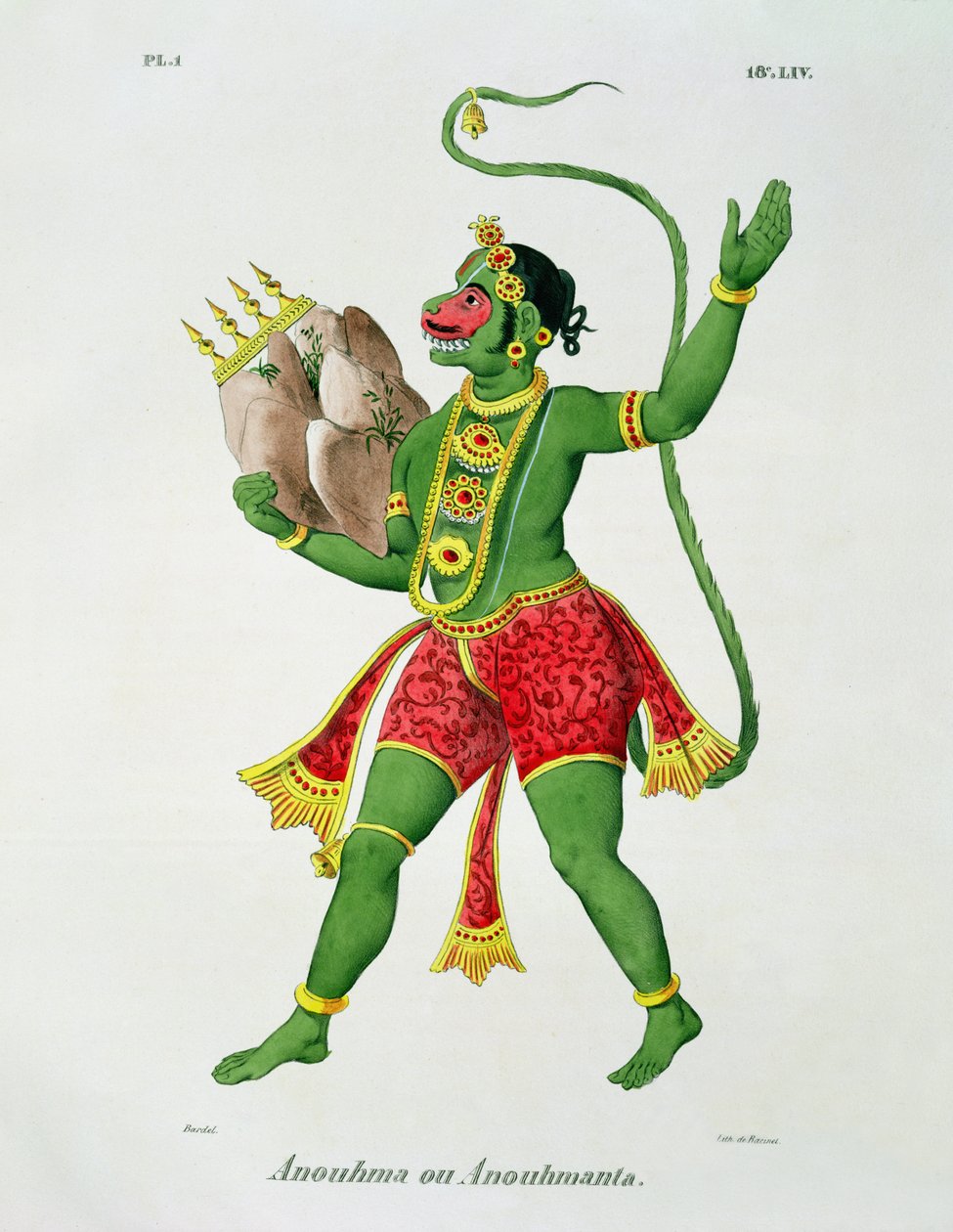 हनुमान, डी रैसिनेट द्वारा उत्कीर्ण द्वारा ए कम