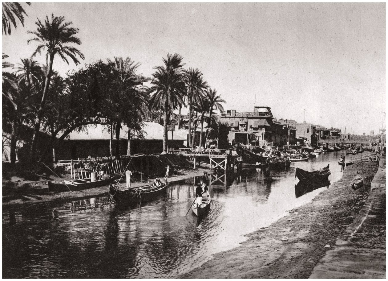 अशर क्रीक, Shatt अल-अरब, बसरा, इराक, 1925 तक पहुंचा। द्वारा ए केरीम