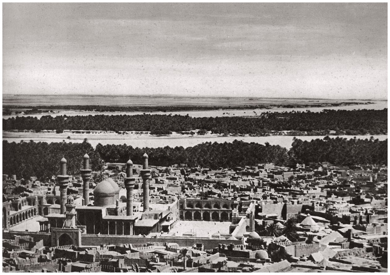 एक हवाई जहाज, इराक से 1925 में बगदाद के पास पवित्र शहर कदीमिया द्वारा ए केरीम