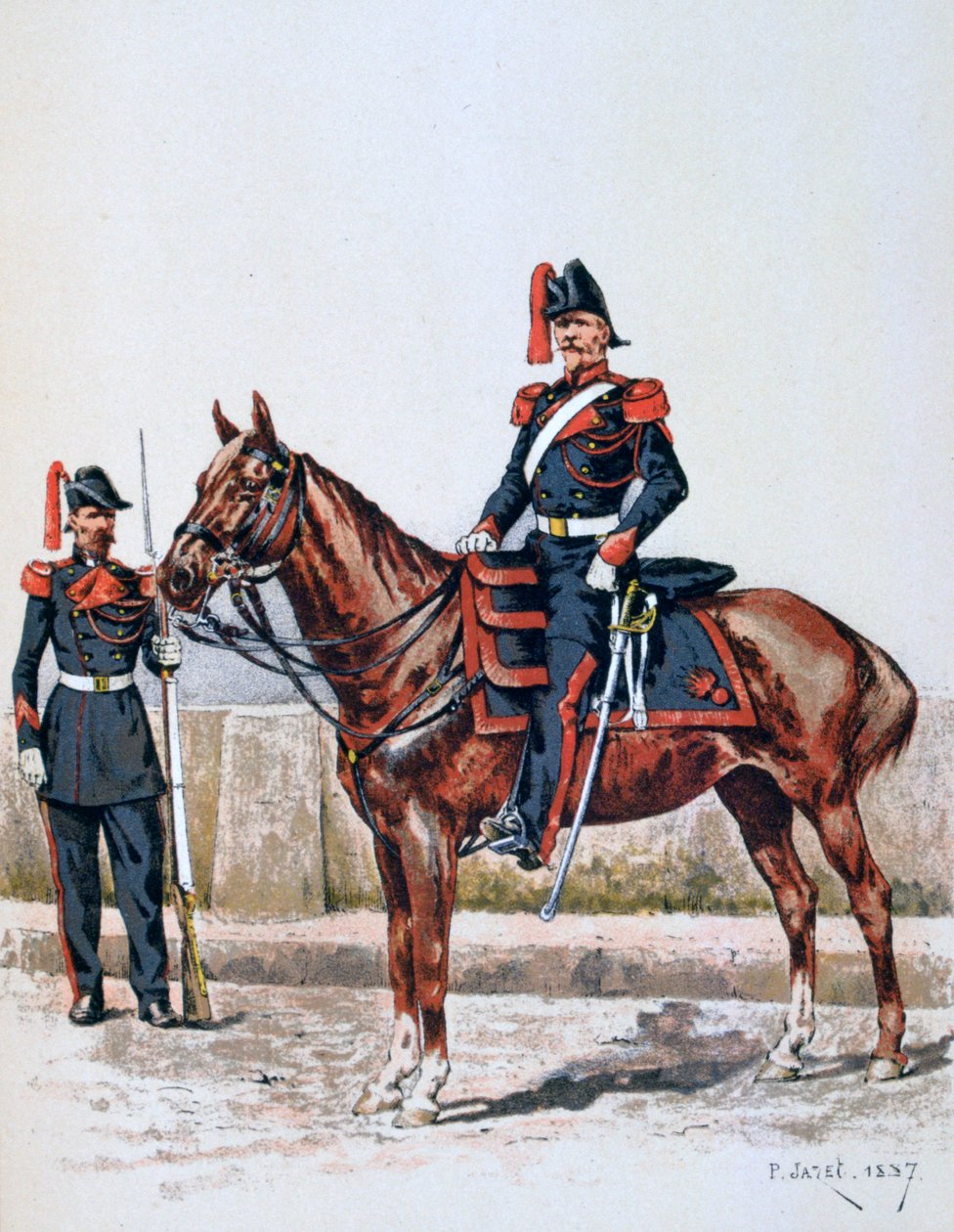 पेरिस रिपब्लिकन गार्ड, 16 मई 1848 - 1 फ़रवरी 1849 1887 द्वारा ए। लेमरसीर