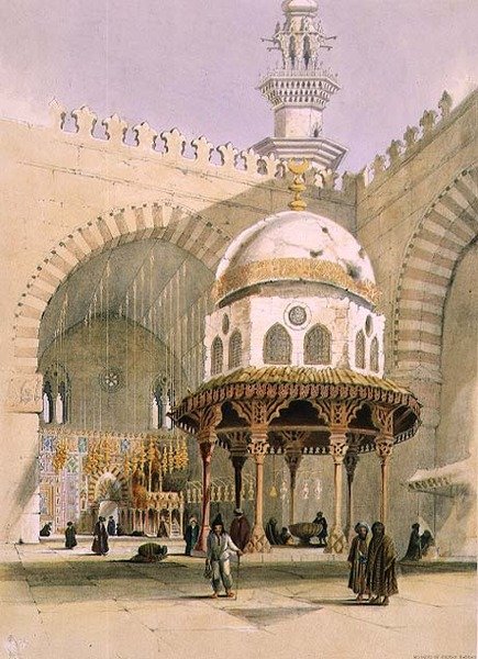 सुल्तान हसन की मस्जिद, काहिरा, पब। 1846 (लिथो) द्वारा A. मार्गरेटा बूर
