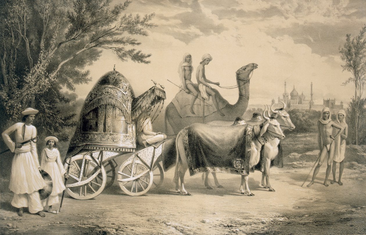 दिल्ली के बादशाह की हरम गाड़ी, पब। 1858. द्वारा ए। सोल्टीकोफ