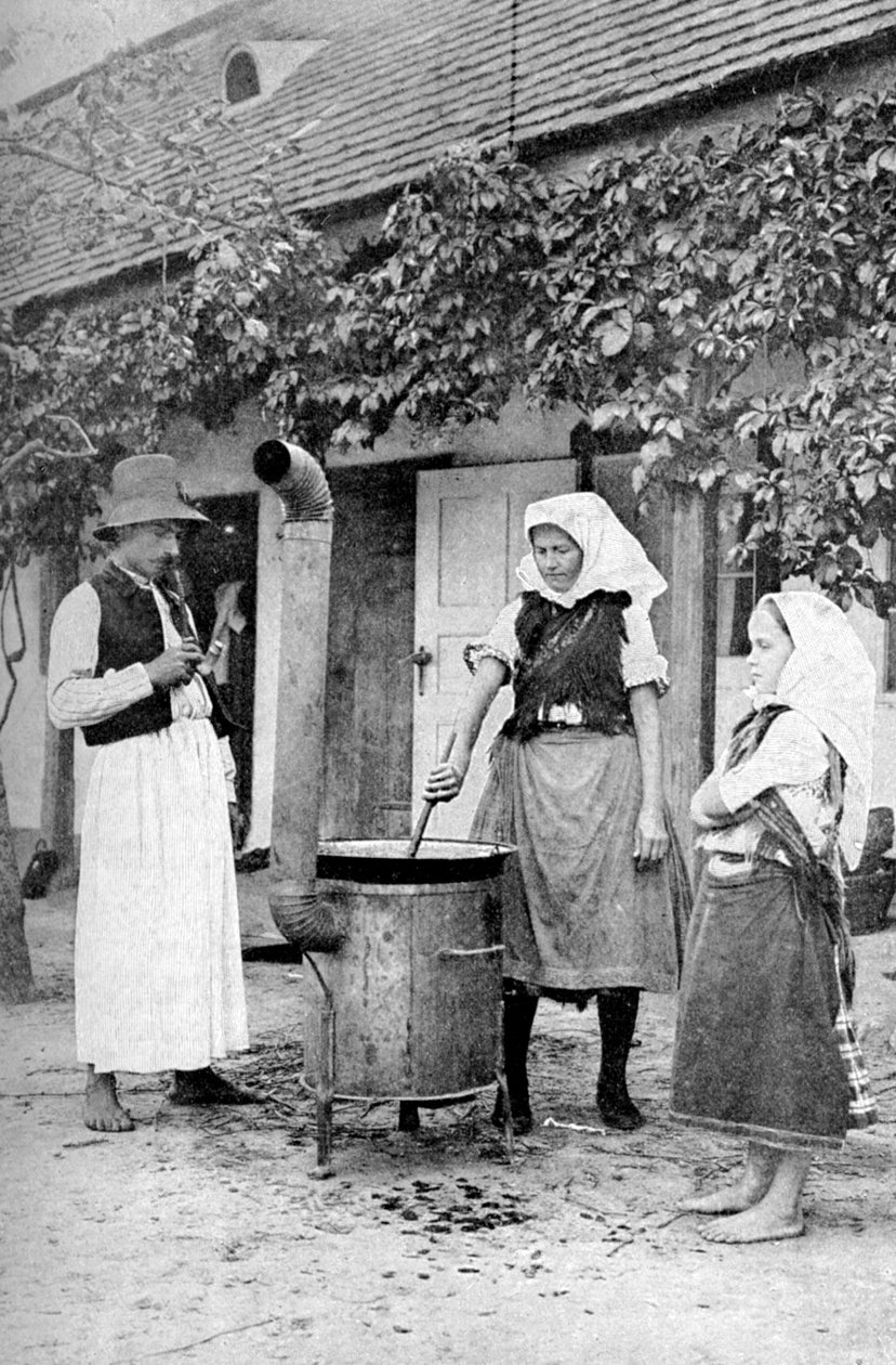 1922 में हंगरी के कजिनकोटा में जेली बनाना। द्वारा एडब्ल्यू कटलर