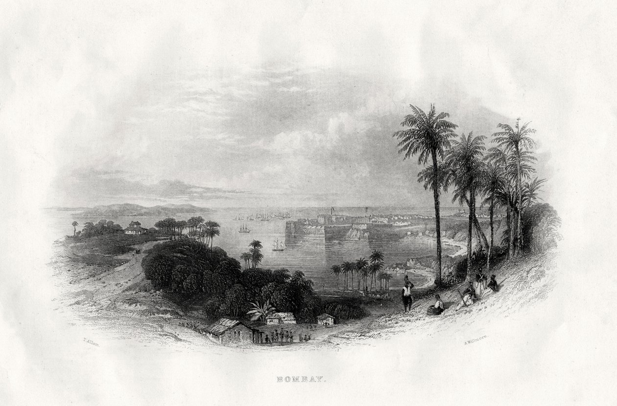 बंबई, भारत, 1860 द्वारा ए। विलमोर