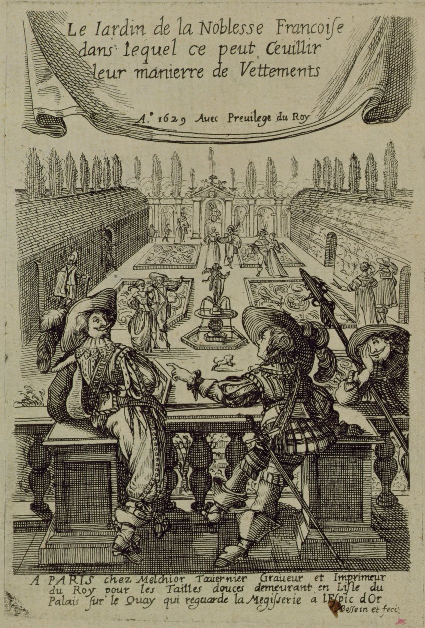 फ्रेंच बड़प्पन का बगीचा, c.1640 द्वारा अब्राहम बोस