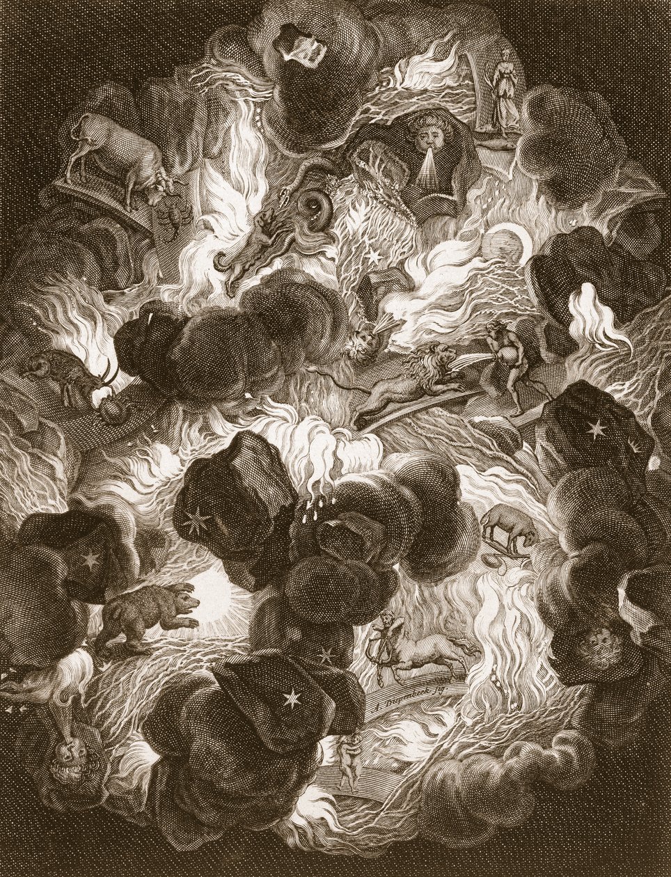 द अराजकता, बर्नार्ड पिकार्ट (1673-1733), 1731 द्वारा उकेरी गई द्वारा अब्राहम वैन डायपेनबीक