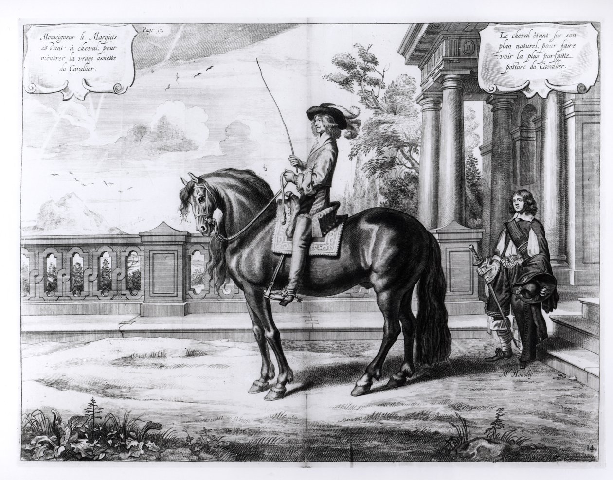 राइडिंग मैनुअल से चित्रण, Peeter Clouwet (1629-70), 1658 द्वारा उत्कीर्ण द्वारा अब्राहम जंज़। van Diepenbeke