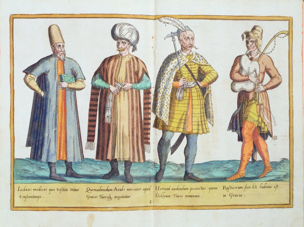 1577 में कोलोन में प्रकाशित &39;ओम्नियम पोयन जेंटियम इमेजिंस&39; से सोलहवीं शताब्दी की वेशभूषा द्वारा अब्राहम डी ब्रुइन