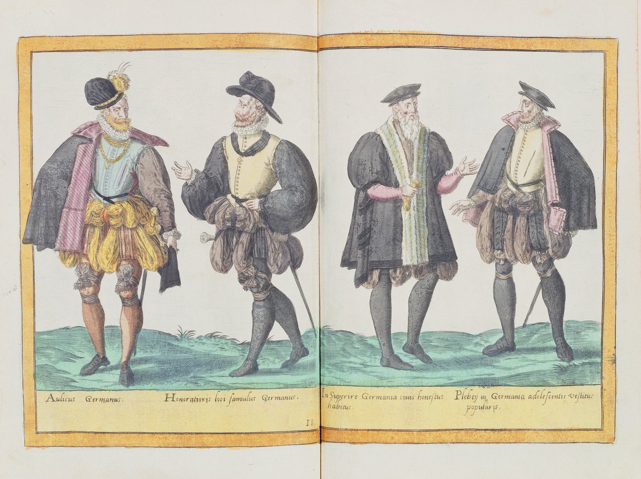1577 में कोलोन में प्रकाशित &39;ओम्नियम पोयन जेंटियम इमेजिंस&39; से सोलहवीं शताब्दी की वेशभूषा द्वारा अब्राहम डी ब्रुइन
