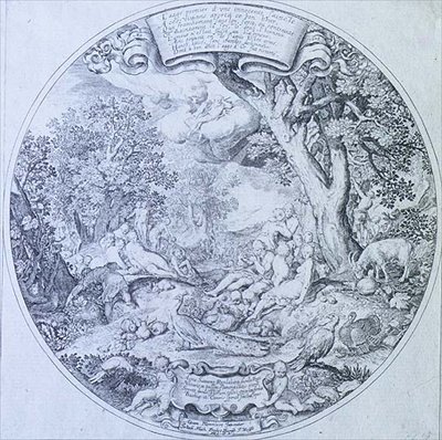 जन थियोडोर डी ब्राय (1561-1623) द्वारा उकेरा गया स्वर्ण युग (नक़्क़ाशी) द्वारा इब्राहीम (बाद में) ब्लूमर्ट