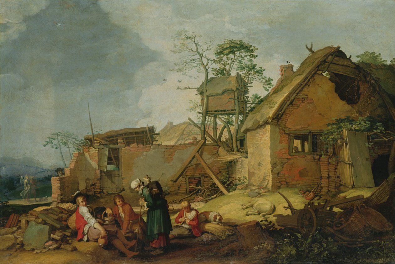फार्म, 1629 के साथ लैंडस्केप द्वारा अब्राहम ब्लोमैर्ट