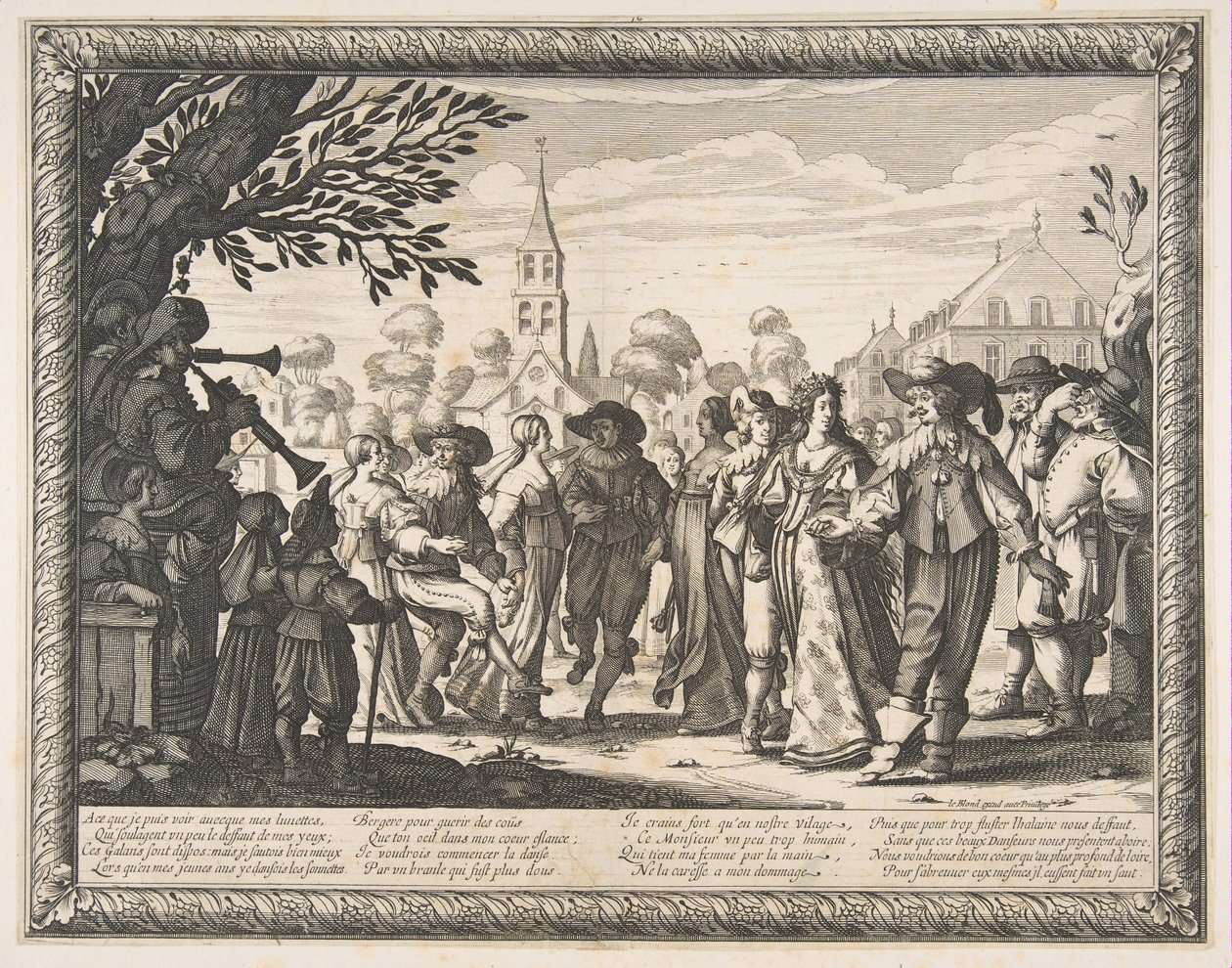 विलेज स्क्वायर पर नृत्य करें, ca. 1633। द्वारा अब्राहम बोस