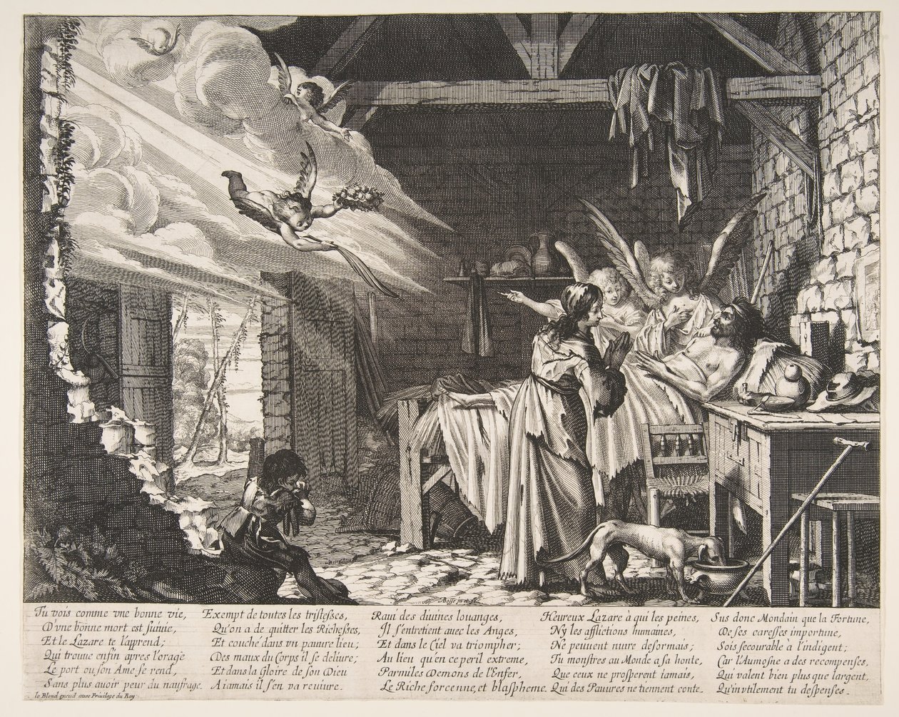 लाजर की मृत्यु, 1620-76। द्वारा अब्राहम बोस