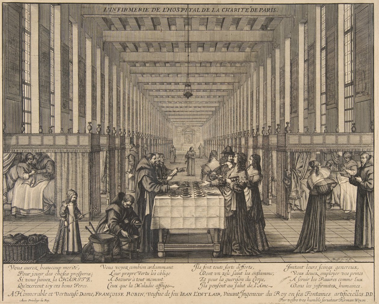 चैरिटी ऑफ़ द हॉस्पिटल ऑफ़ चैरिटी, सी। इ। 1639। द्वारा अब्राहम बोस