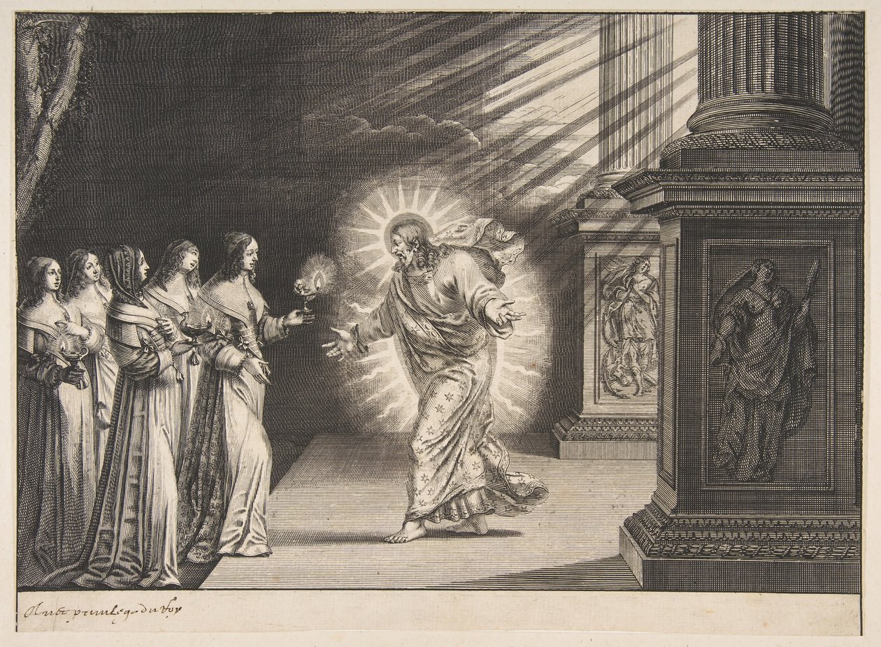 क्राइस्ट से पहले वाइज मार्जिन, ca. 1635। द्वारा अब्राहम बोस