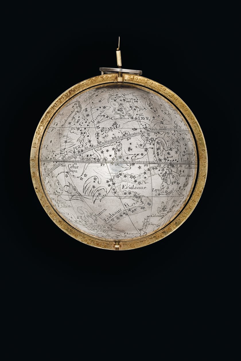 हरक्यूलिस और एटलस, ऑग्सबर्ग, 1697-99 द्वारा समर्थित दो असाधारण स्थलीय और आकाशीय ग्लोब द्वारा अब्राहम ड्रेंटवेट