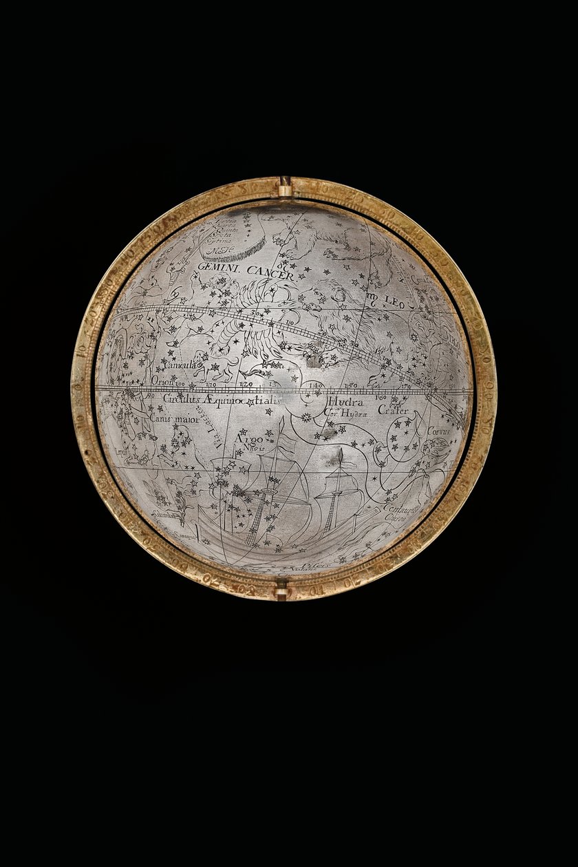 हरक्यूलिस और एटलस, ऑग्सबर्ग, 1697-99 द्वारा समर्थित दो असाधारण स्थलीय और आकाशीय ग्लोब द्वारा अब्राहम ड्रेंटवेट