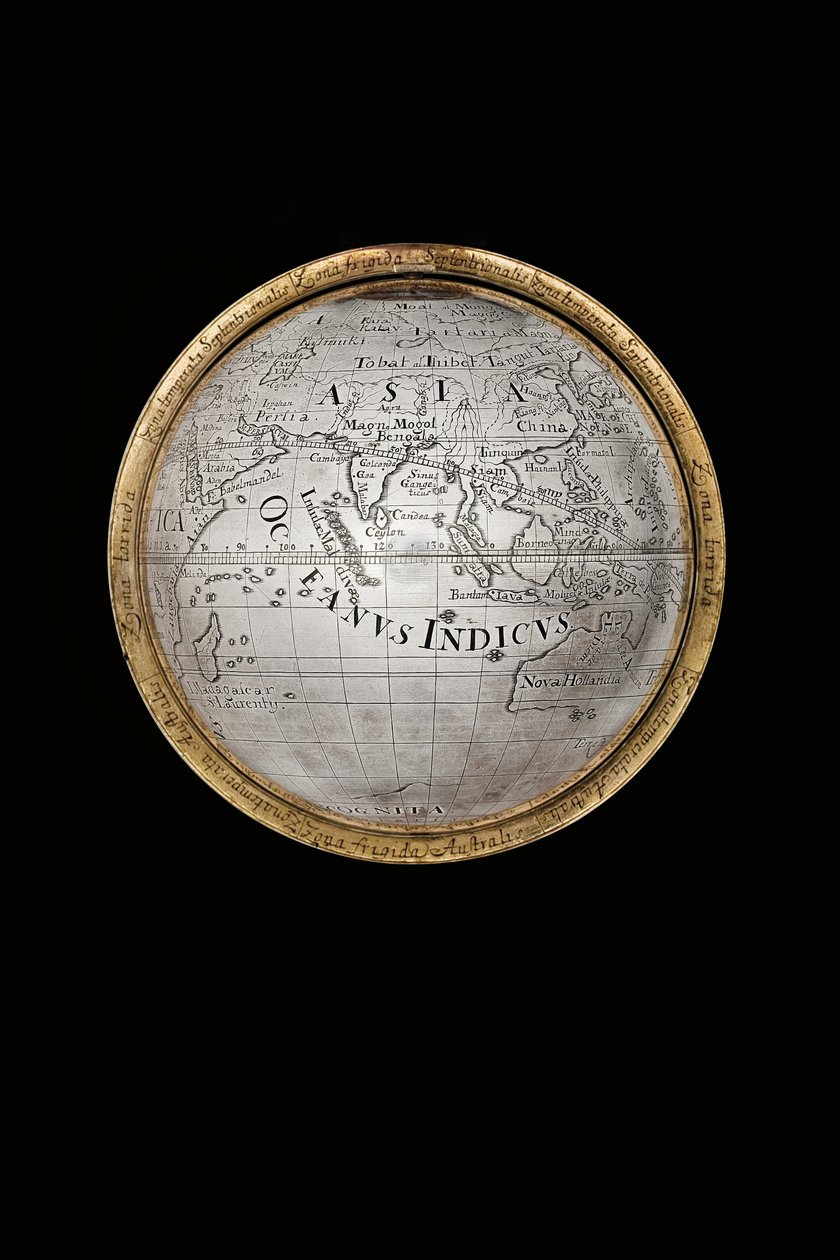 हरक्यूलिस और एटलस, ऑग्सबर्ग, 1697-99 द्वारा समर्थित दो असाधारण स्थलीय और आकाशीय ग्लोब द्वारा अब्राहम ड्रेंटवेट