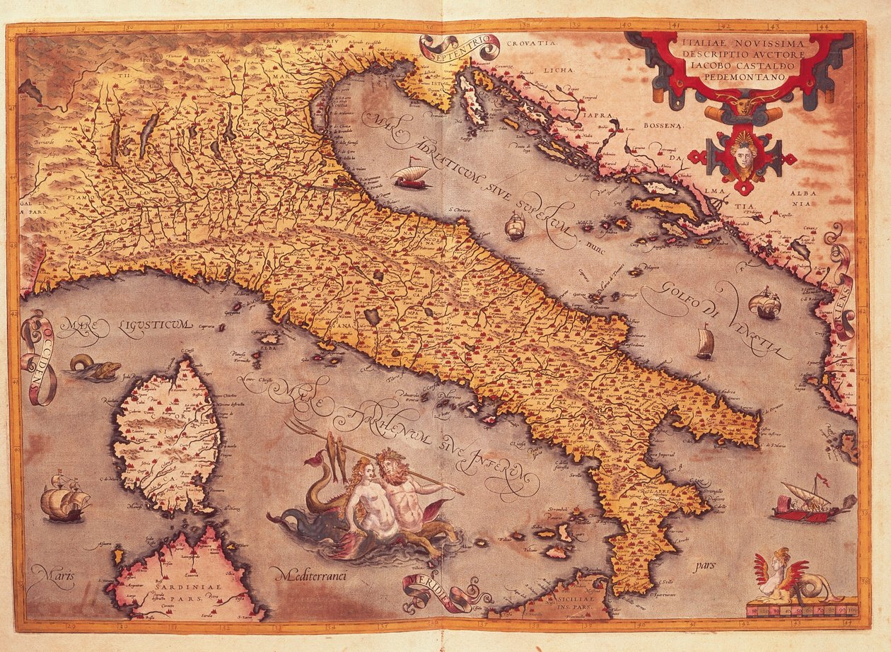 इब्राहीम Ortelius . द्वारा Theatrum Orbis Terrarum से इटली का नक्शा द्वारा अब्राहम ऑर्टेलियस