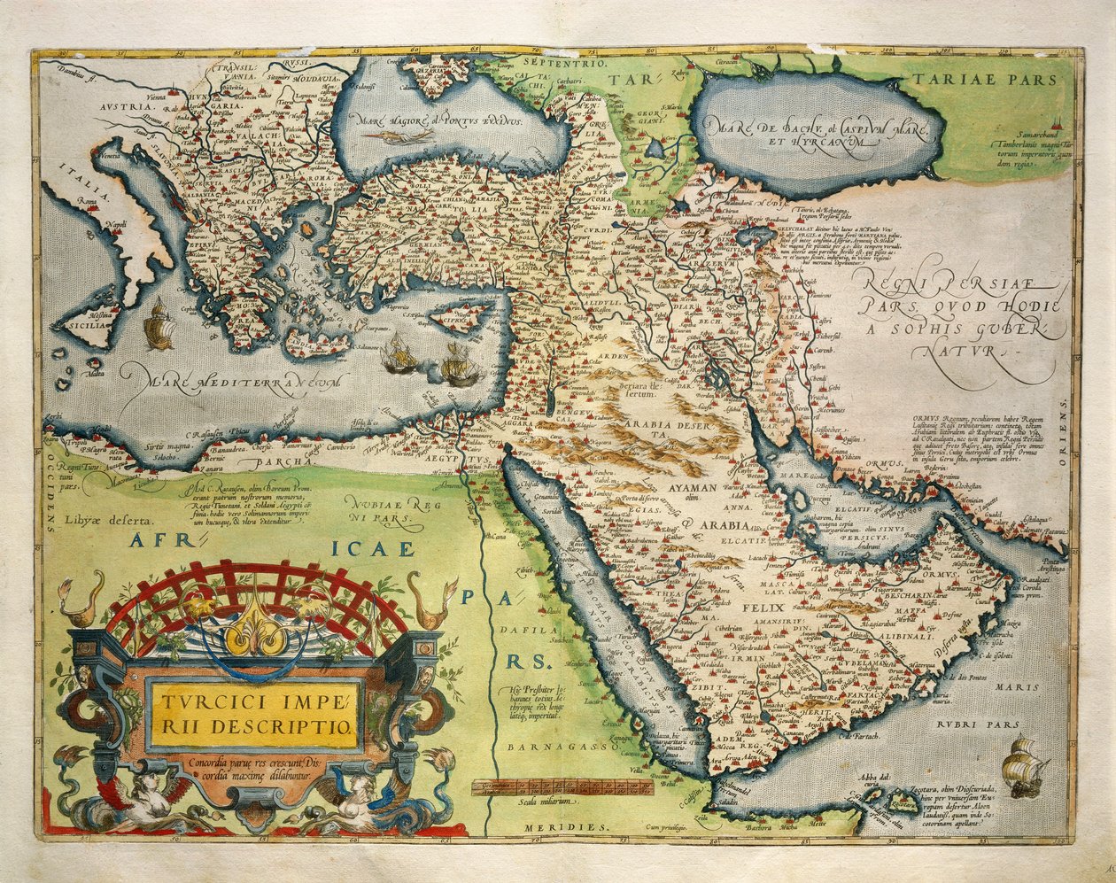 इब्राहीम Ortelius . द्वारा Theatrum Orbis Terrarum से तुर्की का नक्शा द्वारा अब्राहम ऑर्टेलियस
