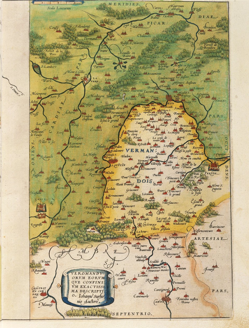 वरमांडो का नक्शा, Theatrum Orbis Terrarum से इब्राहीम Ortelius द्वारा अब्राहम ऑर्टेलियस