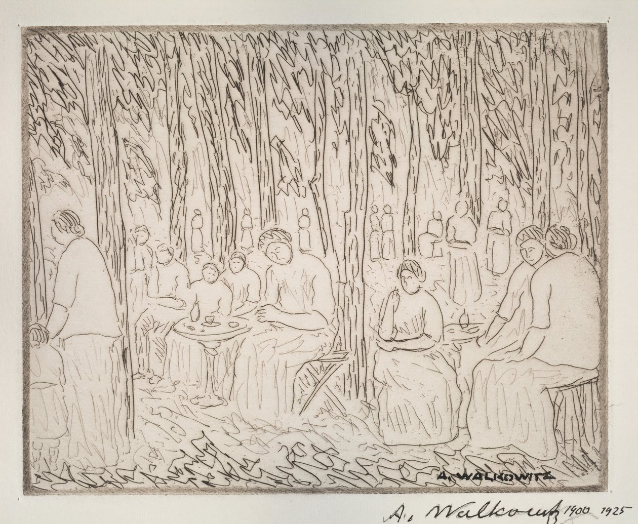 दो पेड़ों के नीचे, 1900-1925। द्वारा अब्राहम वाकोविट्ज़