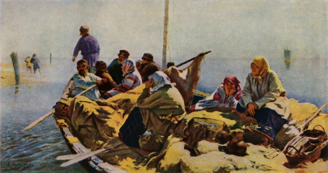 ओका नदी पर, 1890, 1965। द्वारा अब्राम आर्किपोव