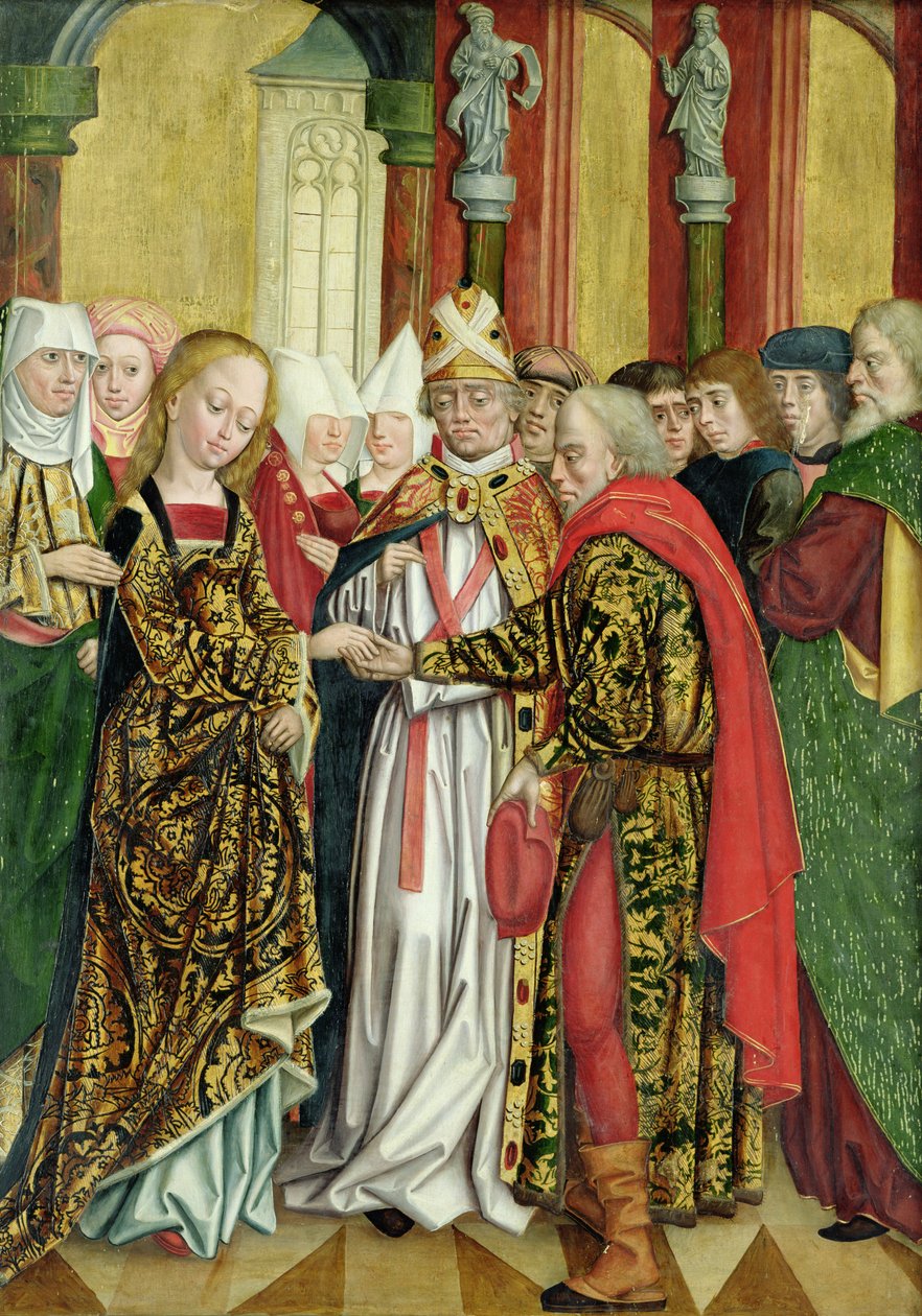 वर्जिन की शादी, डोम अल्टार से, 1499 (पैनल पर तापमान) द्वारा अबोलन म्यूट