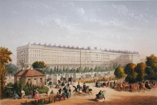 हाइड पार्क गार्डन, c.1862 (कलर लिथो) द्वारा अचिले लुइस मार्टिनट