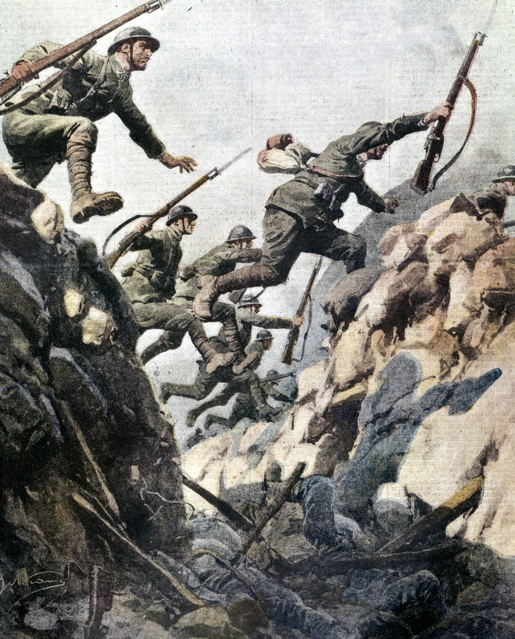 ओर्टिगारा की लड़ाई (जून 1917)। ए. Beltrame द्वारा प्लेट। द्वारा अचिल बेल्ट्रैम