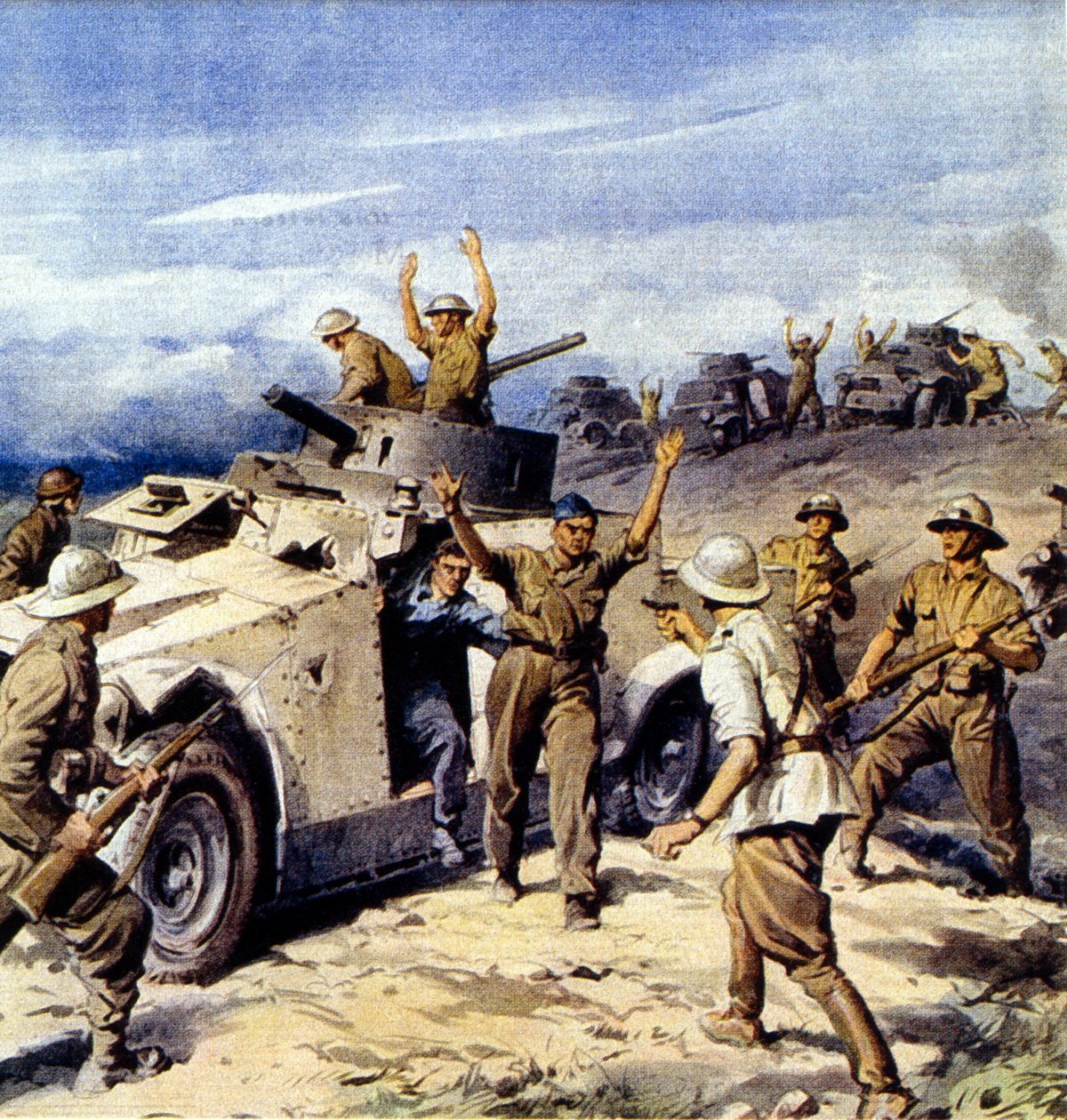 WWII-1940 1941-उत्तरी अफ्रीकी अभियान-मिस्र पर इतालवी आक्रमण द्वारा अचिल बेल्ट्रैम