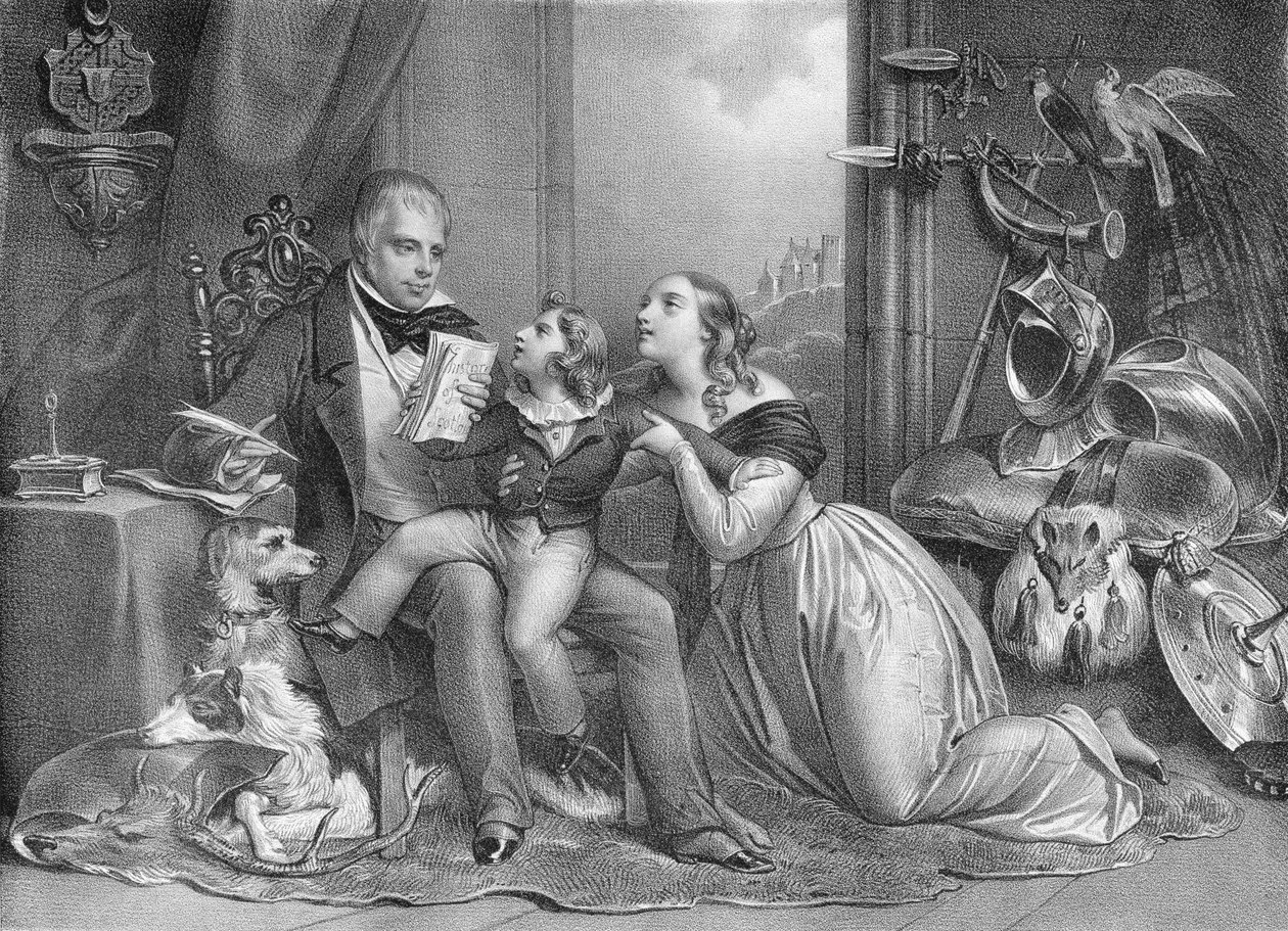 सर वाल्टर स्कॉट (1771-1832) और उनके पोते, जॉन ह्यूग लॉकहार्ट (d.1831) द्वारा अकिल देवेरिया
