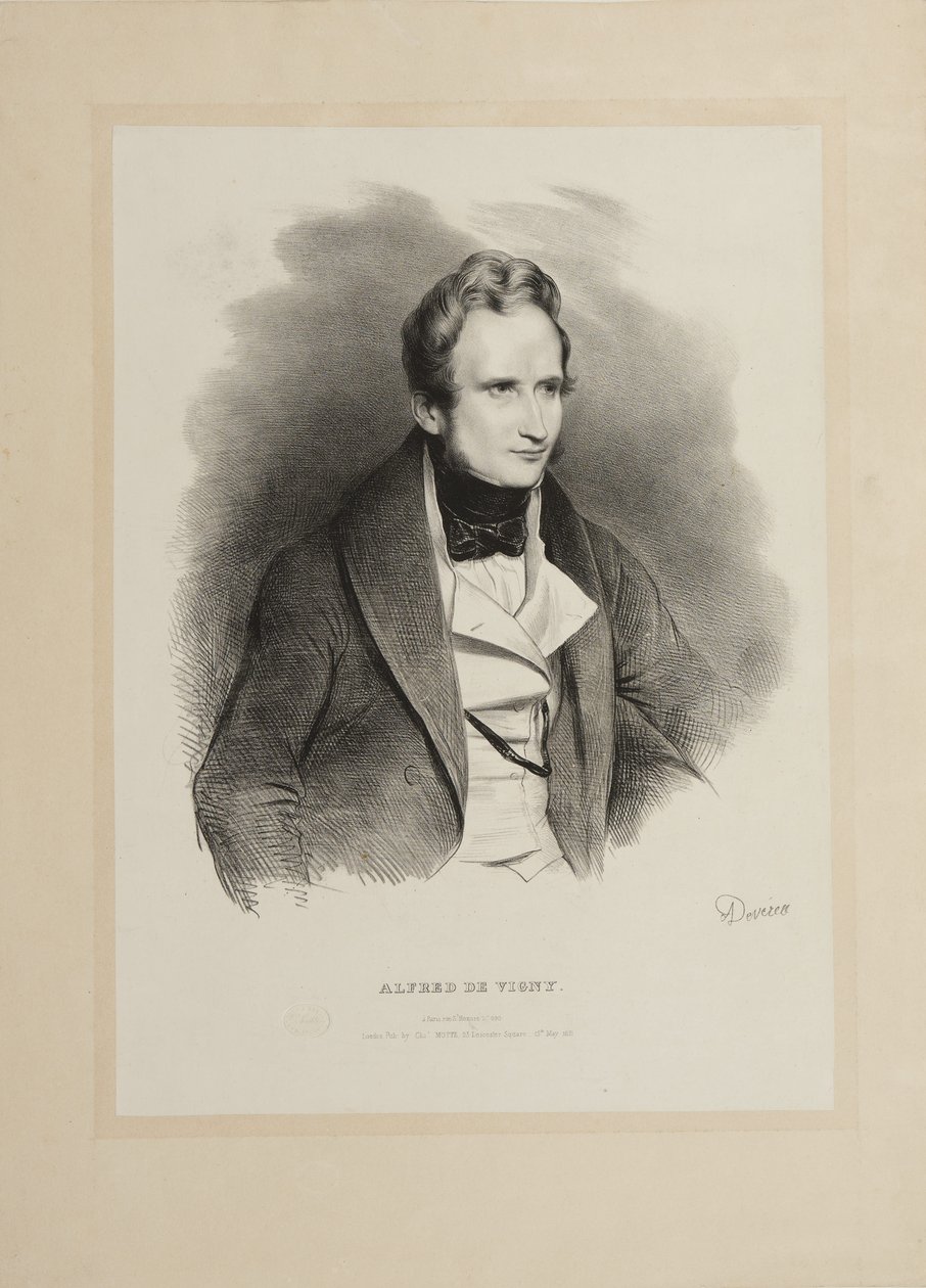 लेखक अल्फ्रेड डी विग्नी का चित्र 1797-1863, 1831। द्वारा अकिल देवेरिया