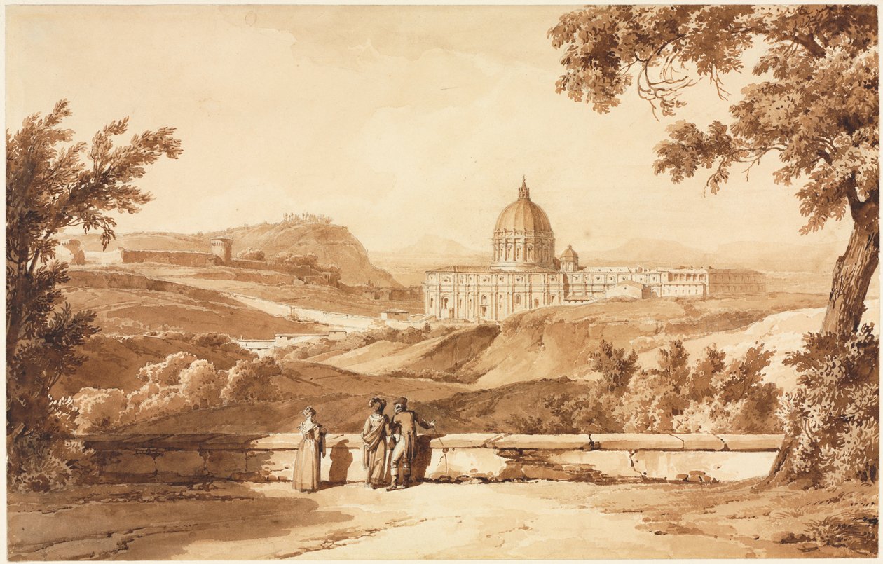 सेंट पीटर्स, रोम, सी का दृश्य। 1817-1820। द्वारा अकिल एटना माइकलॉन