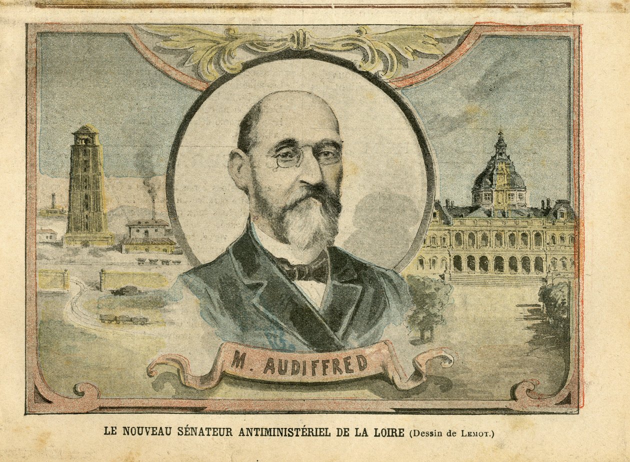 ले पेलेरिन में अकिल लेमोट (1846-1909) का चित्रण, 06/11/04 - लॉयर के नए मंत्री-विरोधी सीनेटर - सीनेट, लॉयर - सीनेटर, ऑडिफ्रेड ऑनर (1840-1917) द्वारा अकिल लिमोट