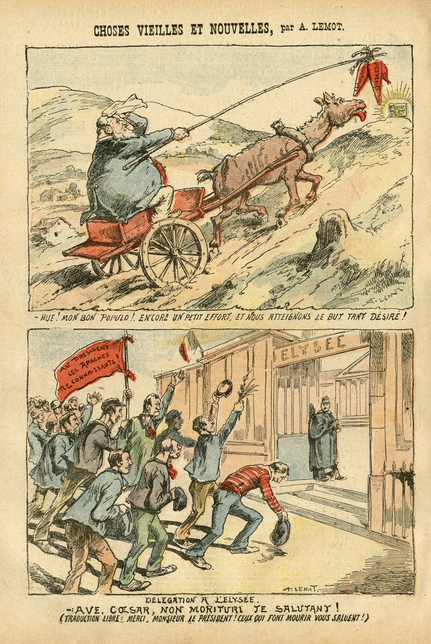 ले पेलेरिन में एचीले लेमोट (1846-1909) का चित्रण, 20/10/07 - पुरानी और नई चीजें - एलिसी, समाजवाद, मंत्री - जौर्स जीन, एने - पोर्टफोलियो द्वारा अकिल लिमोट