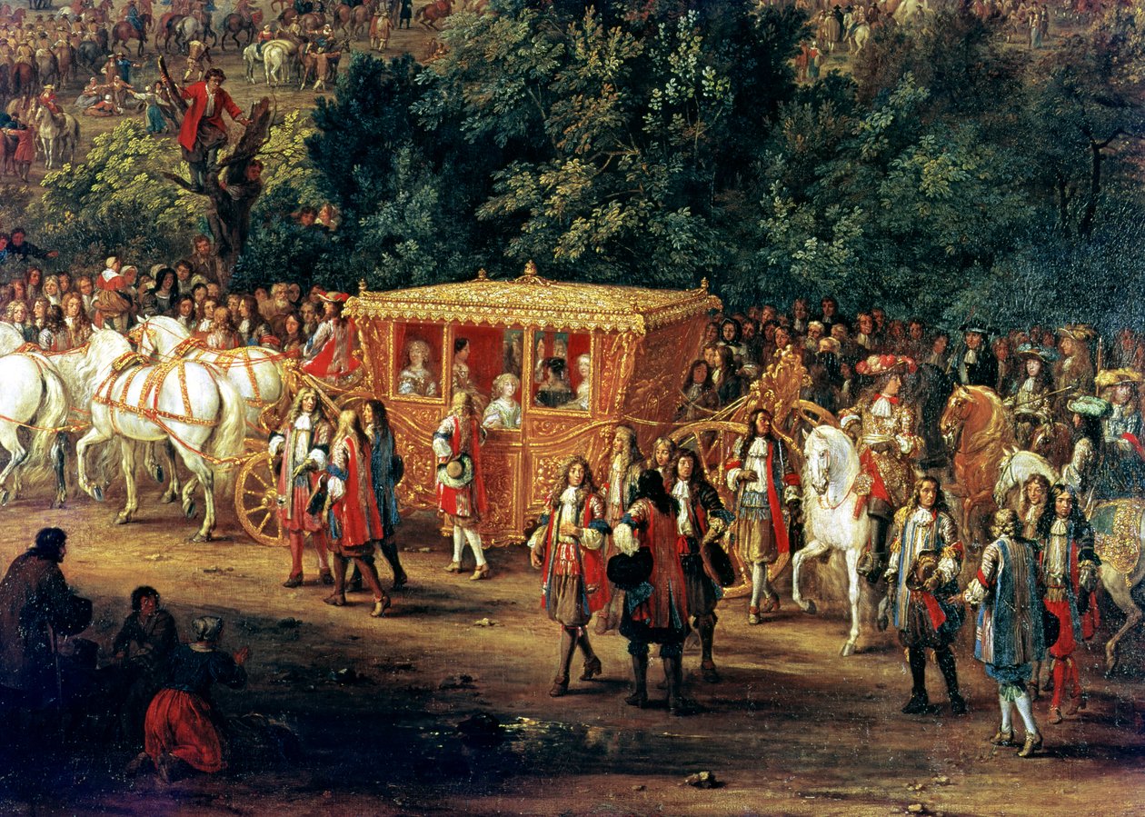 लुइस XIV की प्रविष्टि (1638-1715) और मारिया थेरेसा (1638-83) अर्रास में, 30 जुलाई 1667 (विस्तार) द्वारा एडम फ्रैंस वैन डेर म्यूलन