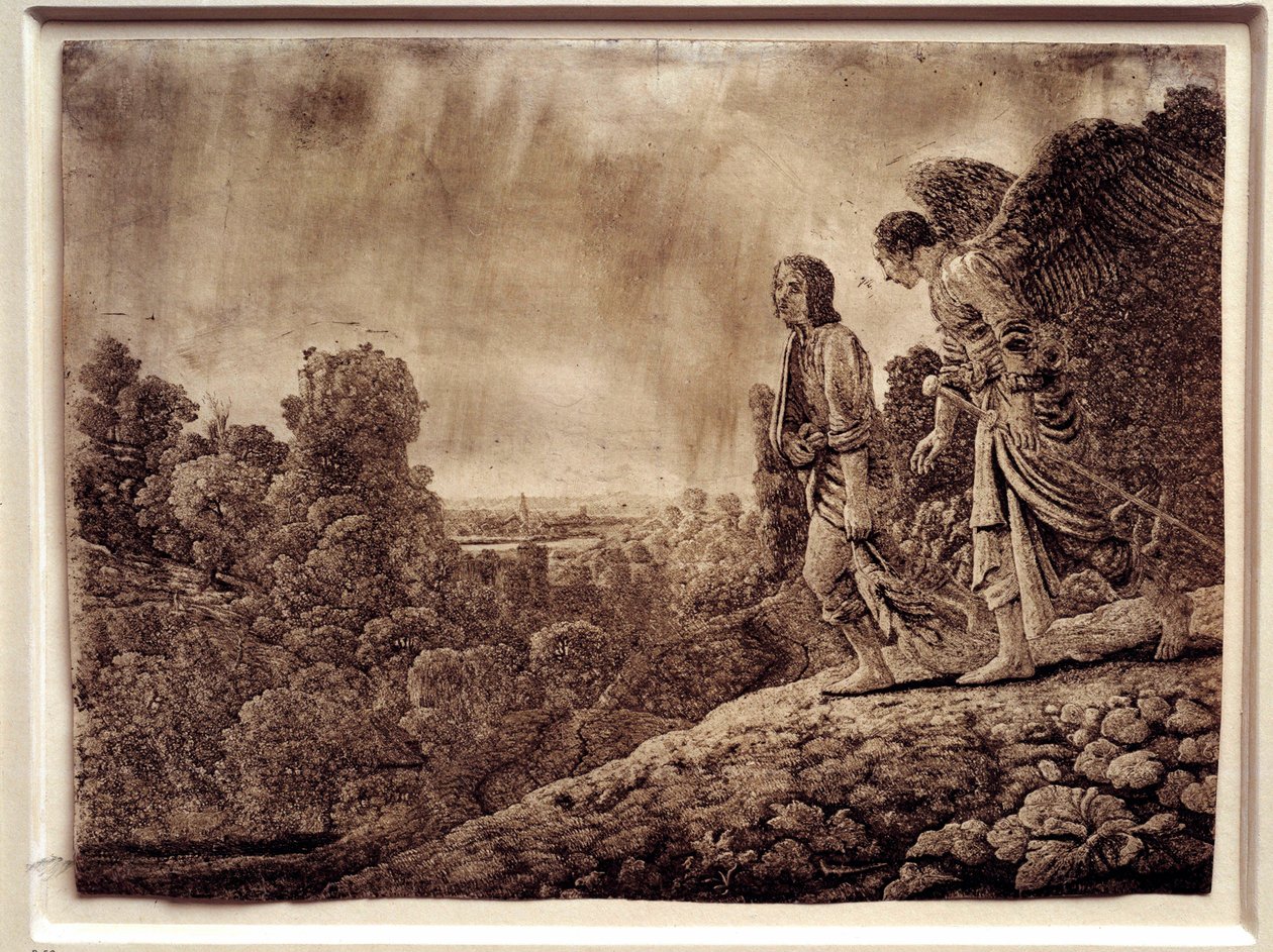 टोबी और परी। हरक्यूलिस सेगर्स द्वारा तांबे पर मजबूत पानी (1590-1638) द्वारा एडम (बाद) एल्सहाइमर