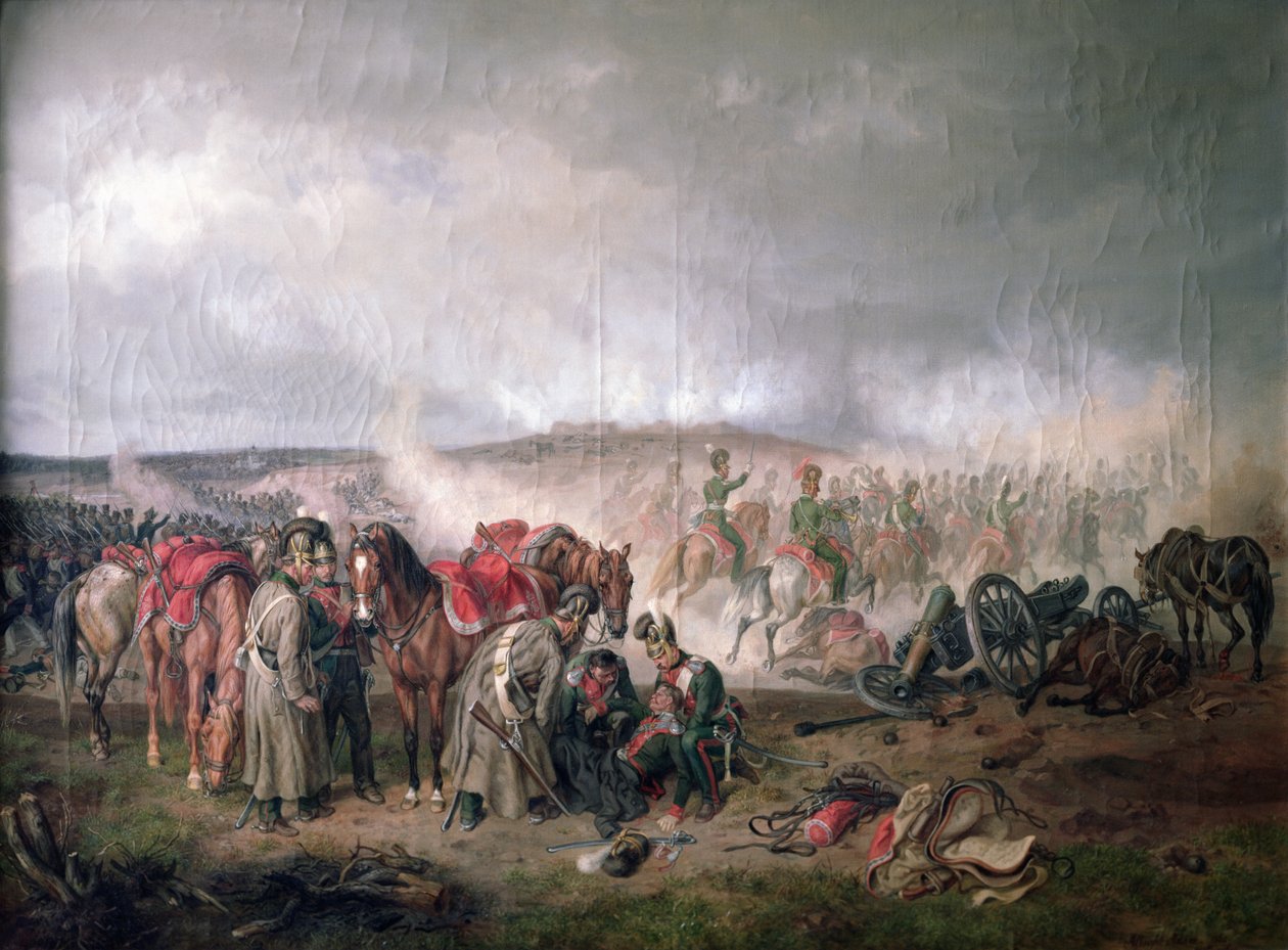 1812, 1862 में बोरोडिनो की लड़ाई में काउंट सिंसहेम की मृत्यु द्वारा एडम अल्ब्रेक्ट