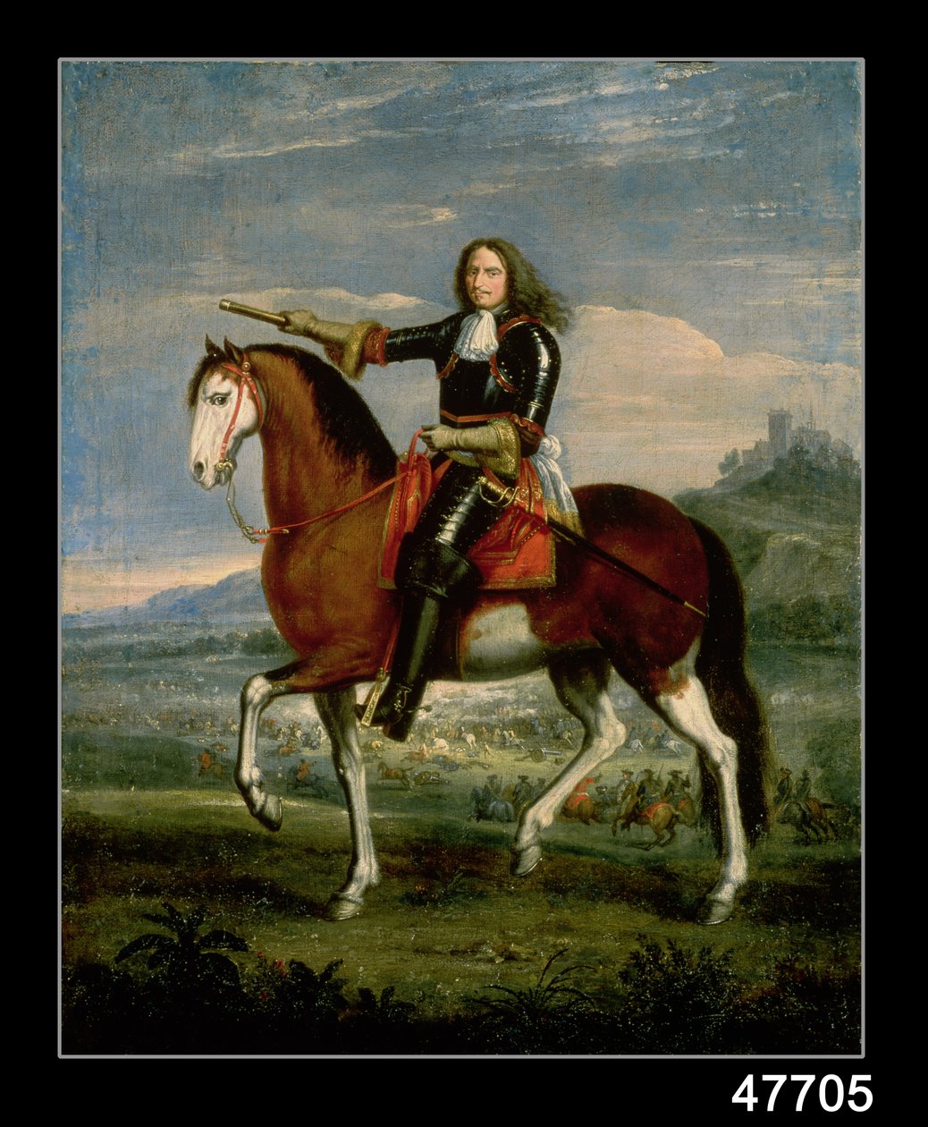 Auvergne के टॉवर (1611-75) के हेनरी के घुड़सवारी पोर्ट्रेट मार्शल टरनेन द्वारा एडम फ्रैंस वैन डेर म्यूलन