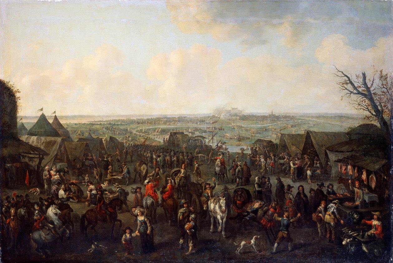 एक शहर की घेराबंदी, 1660। द्वारा एडम फ्रैंस वैन डेर म्यूलन