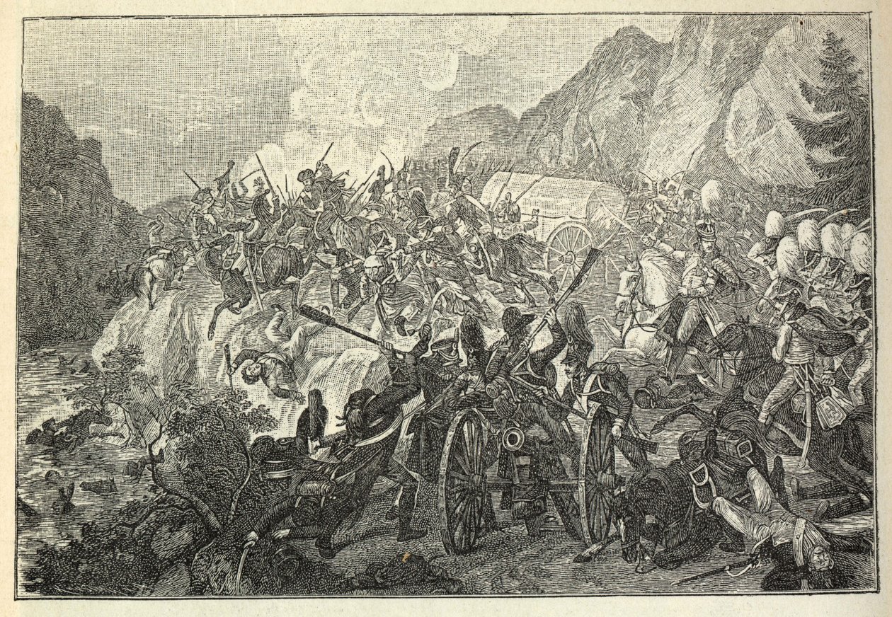 26 अगस्त 1813 को काटज़बैक की लड़ाई। द्वारा एडम वॉन बार्टश