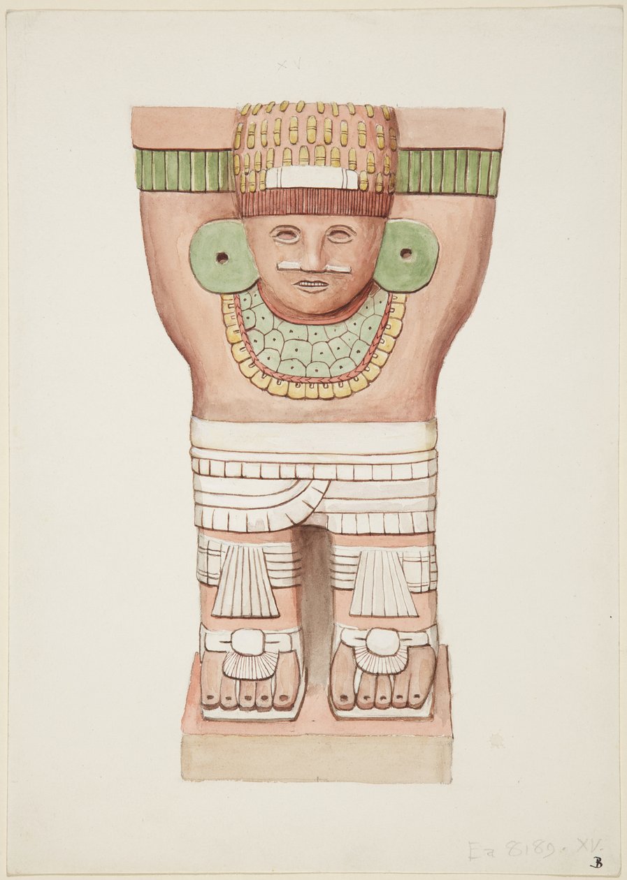 बाहरी कक्ष, मंदिर ए, बॉल कोर्ट मंदिर, चिचेन इट्ज़ा, मैक्सिको से Caryatid द्वारा एडेला ब्रेटन
