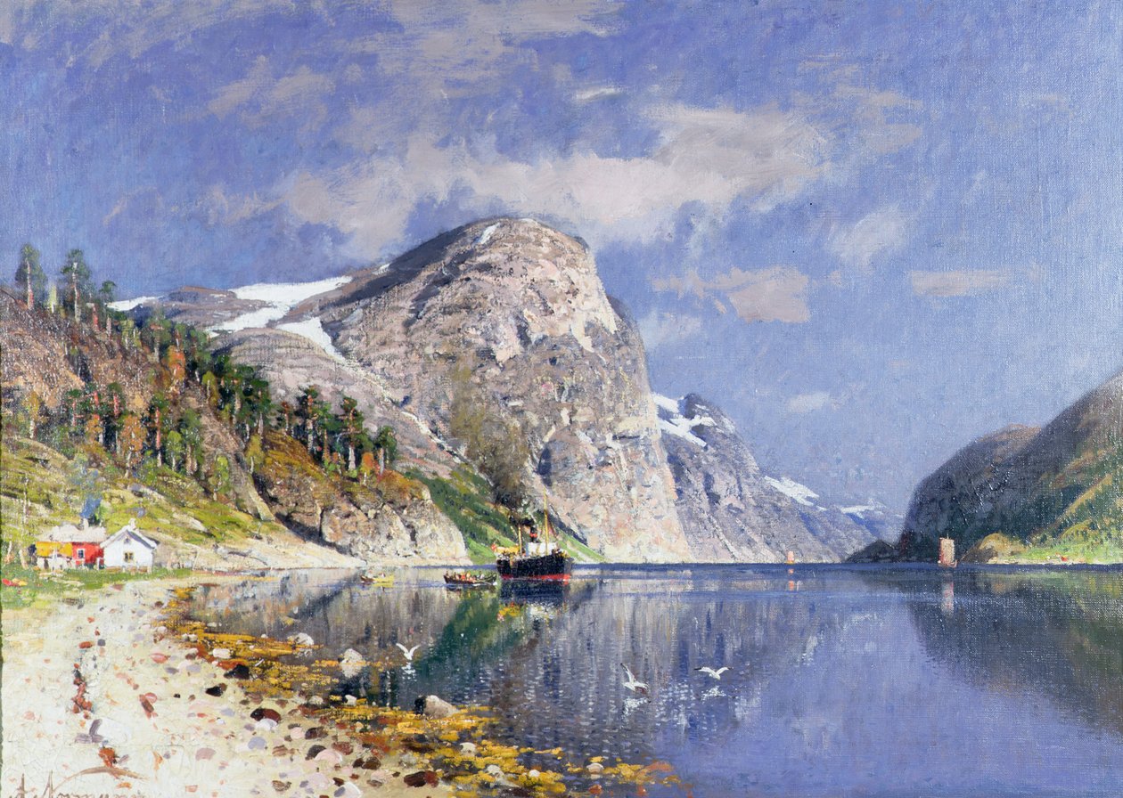 एक Fjord स्टीमर द्वारा एडलस्टीन नॉर्मन