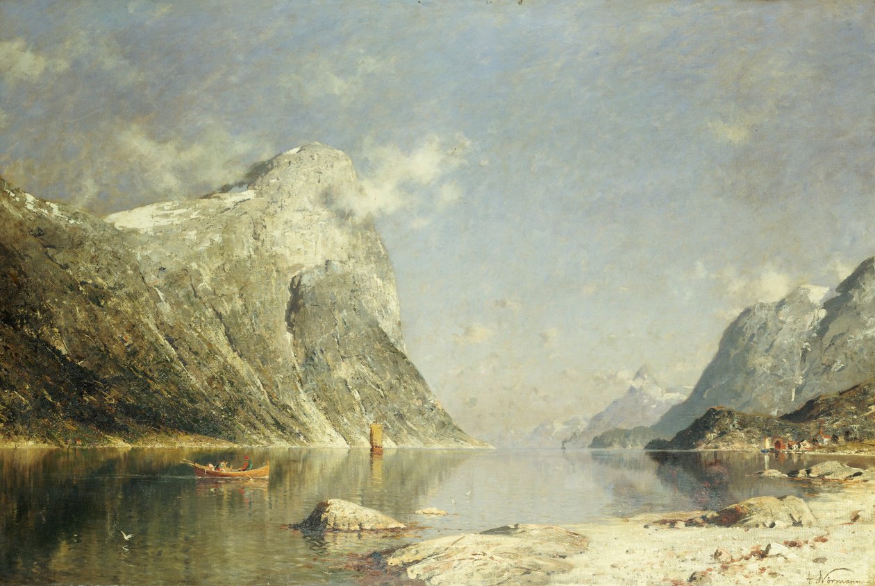 एक Fjord दृश्य द्वारा एडलस्टीन नॉर्मन