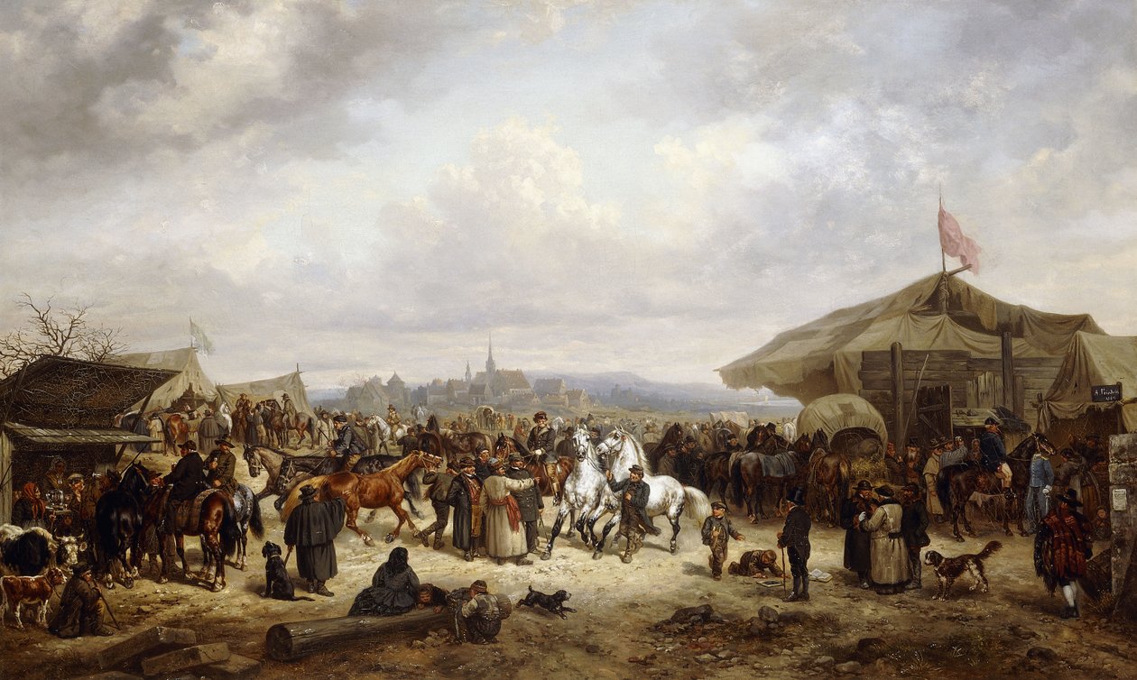 घोड़ा मेला, 1863 द्वारा एडोल्फ फ्रेडरिक