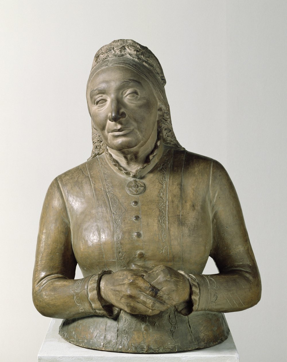 मैरी फील्डर का पोर्ट्रेट (1819-1901), 1882 (टेराकोटा) द्वारा एडोल्फ वॉन हिल्डेब्रांड