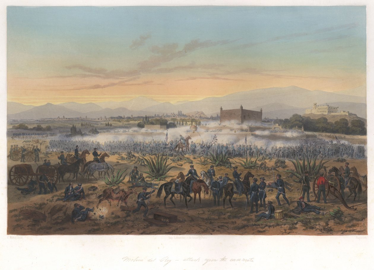 मोलिनो डेल रे - मैक्सिकन-अमेरिकी युद्ध में कासा माता (8 सितंबर, 1847) पर हमला द्वारा अडोलफे जीन बैप्टिस्ट बेओट