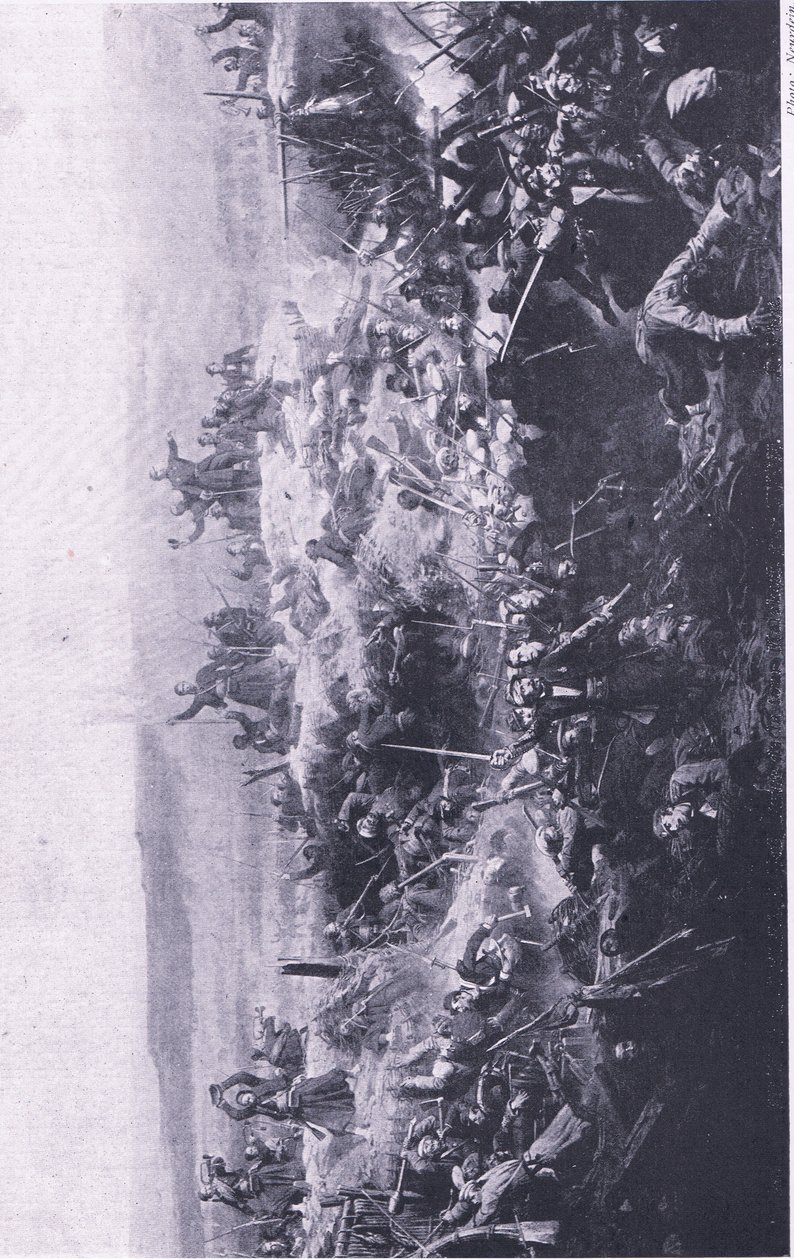 फ्रांसीसी द्वारा मलकॉफ़ का लेना, 1915 में ब्रिटिश बैटल ऑन लैंड एंड सी से चित्रण द्वारा अडोलफे यवन